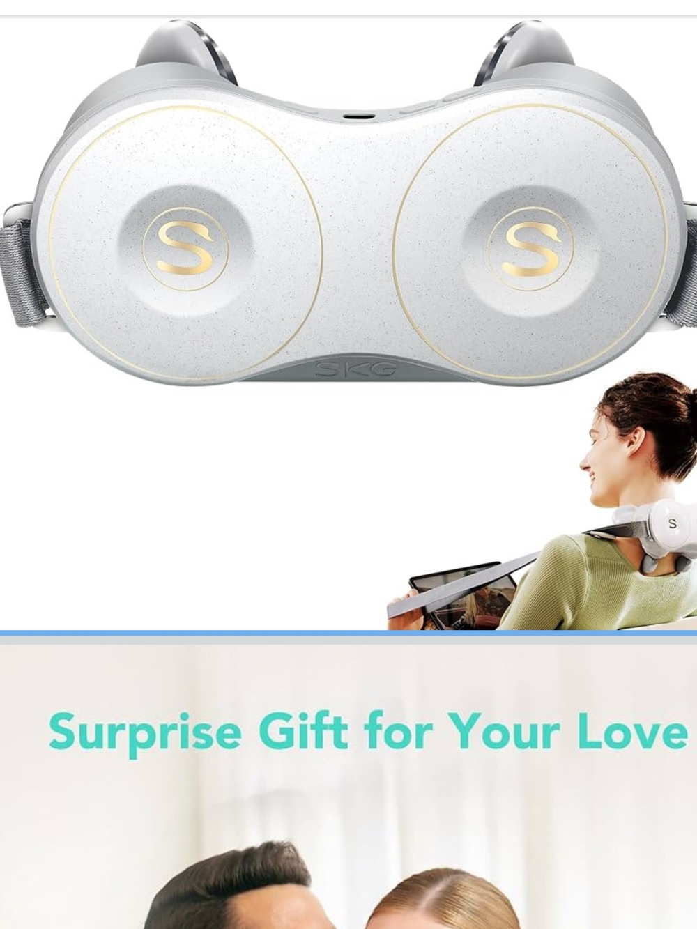 SKG White Dual Massage Neck & Shoulder Relaxer